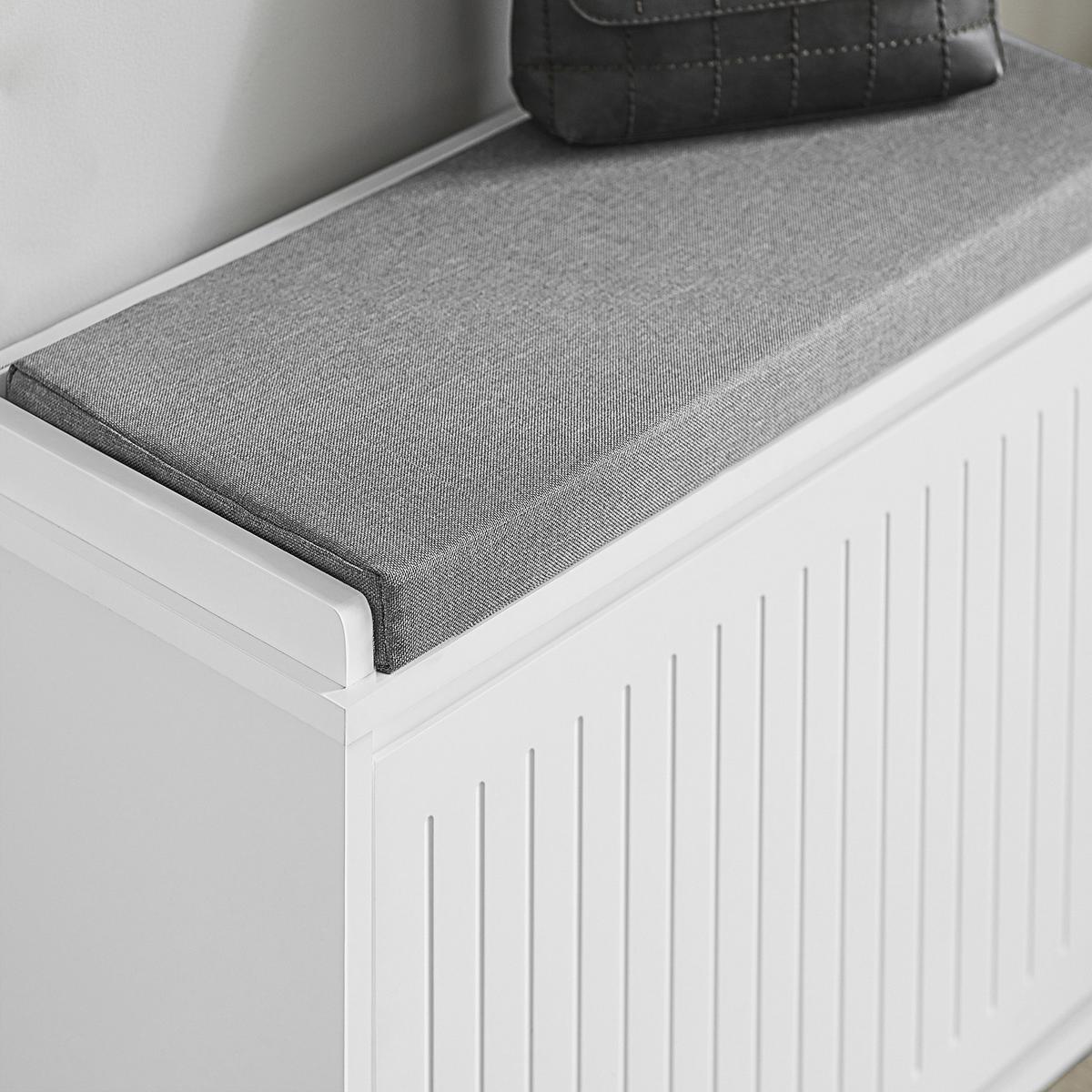 SCHUHSCHRANK Schmal, Schuhbank Weiß, 62x46x26 cm - Weiß, Holzwerkstoff (62/46/26cm) - SoBuy