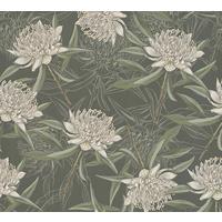 VLIESTAPETE Grün 53/1005 cm - Schwarz, Textil (53/1cm) - KUNSTLOFT