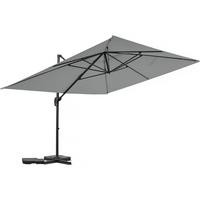 SONNENSCHIRM sky 4 Grau - Grau, Metall (278/370cm) - Habitat Garten