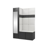 GARDEROBEN-SET Orion X - Graphitfarben/Weiß, Holzwerkstoff/Kunststoff (124/186/46cm) - MIRJAN24