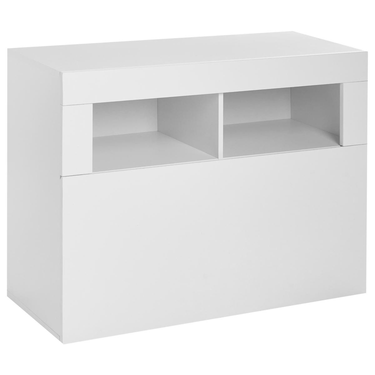 FLUR-SET Weiß Bathurst - Weiß, Holzwerkstoff (80/60/35cm) - Beliani
