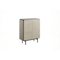 HIGHBOARD AVRIL Grau Eiche - Schwarz/Grau, Holzwerkstoff/Metall (100/121/40cm) - KAWOLA