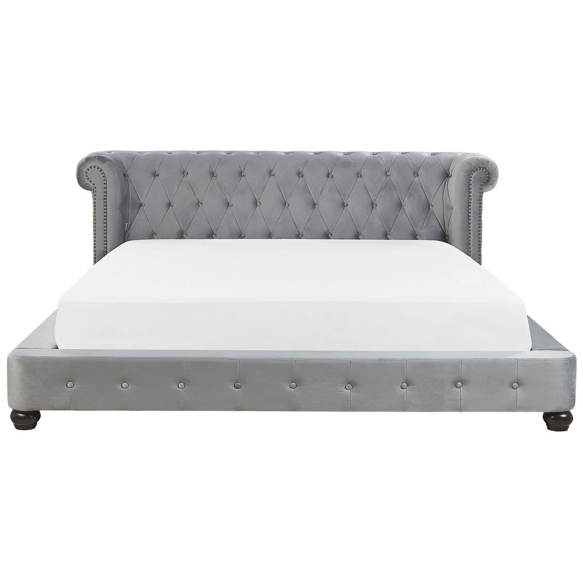 WASSERBETT 180/200cm Hellgrau Cavaillon - Hellgrau, Textil (180/200cm) - Beliani