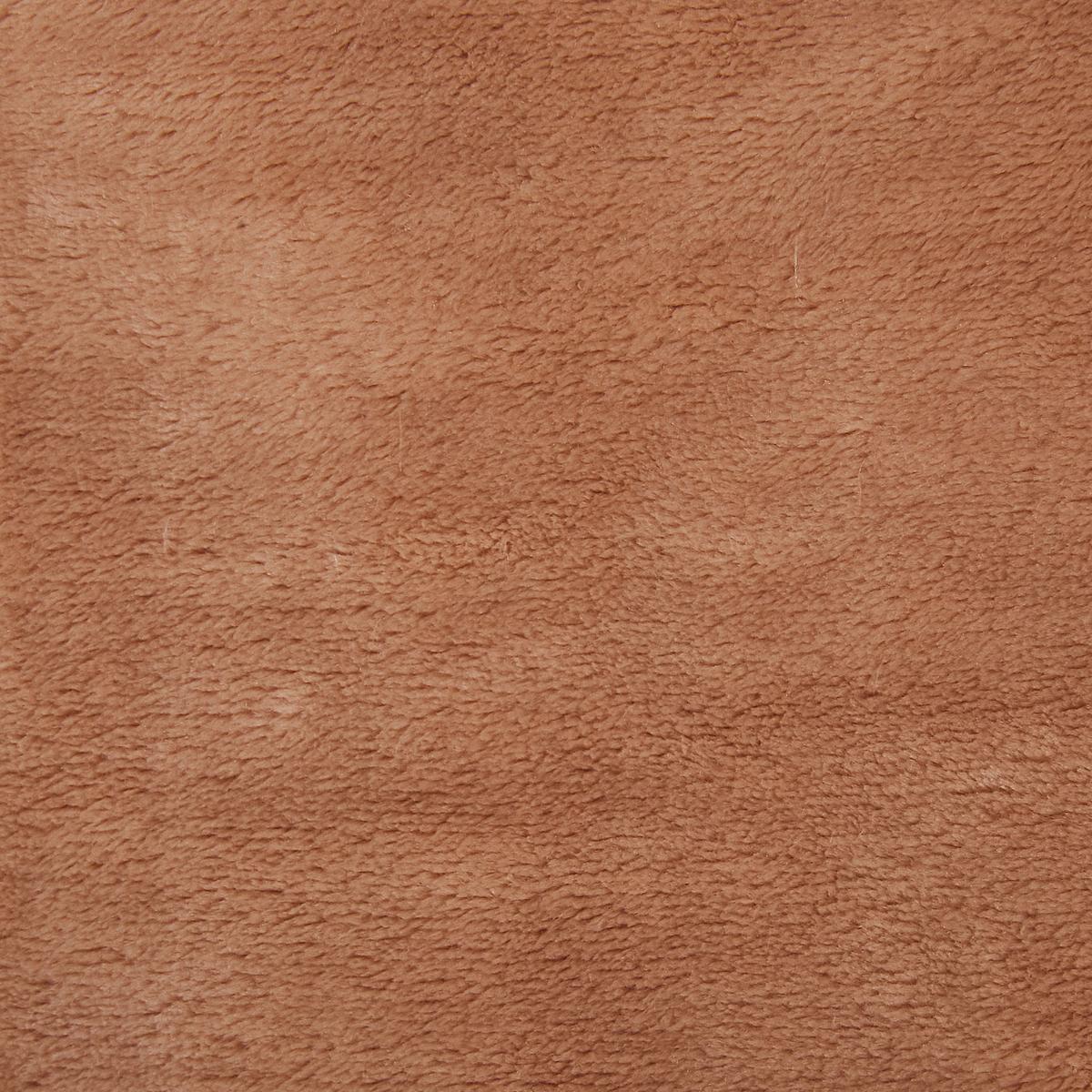 DECKE Hellbraun Terke 220/200 cm - Hellbraun, Textil (200/220cm) - Beliani