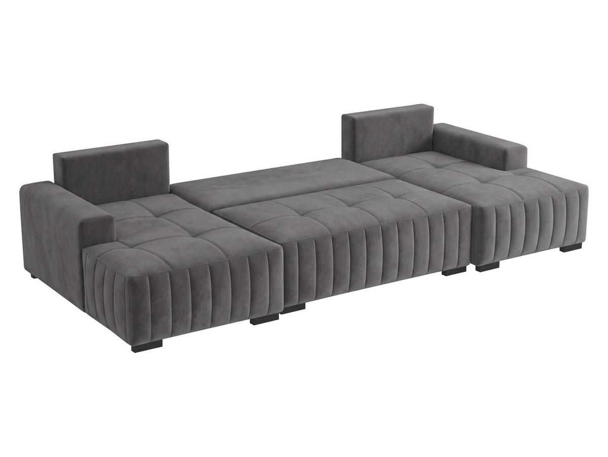 WOHNLANDSCHAFT Hugo U - Braun, Holz/Textil (310/85/140cm) - MIRJAN24
