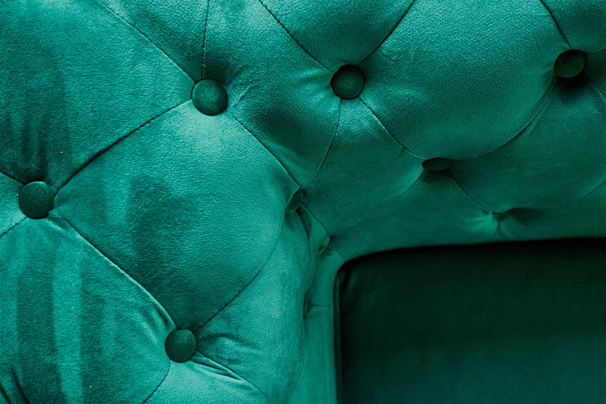 CHESTERFIELD-SESSEL NARLA Grün Velvet - Silberfarben/Grün, Textil/Metall (120/71/87cm) - KAWOLA