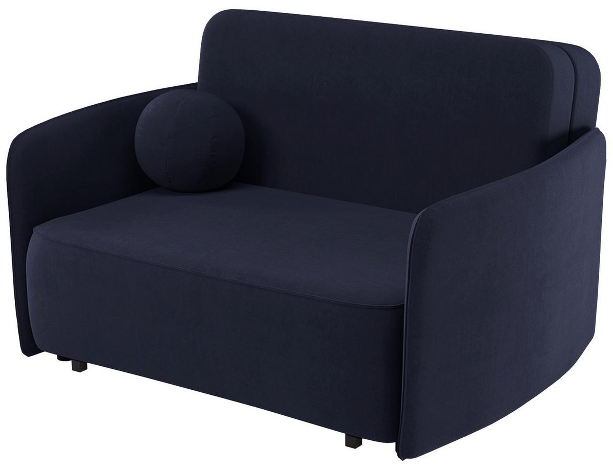 SCHLAFSOFA Paxi 145 cm - Schwarz/Dunkelblau, Textil/Metall (145/84/106cm) - Selsey