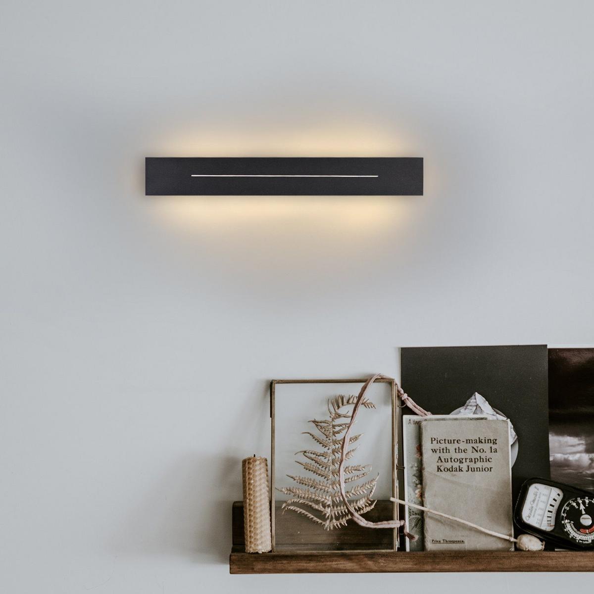 LED-WANDLEUCHTE Radiance 5/4/30 cm - Schwarz, Metall (4/30/5cm) - ZMH