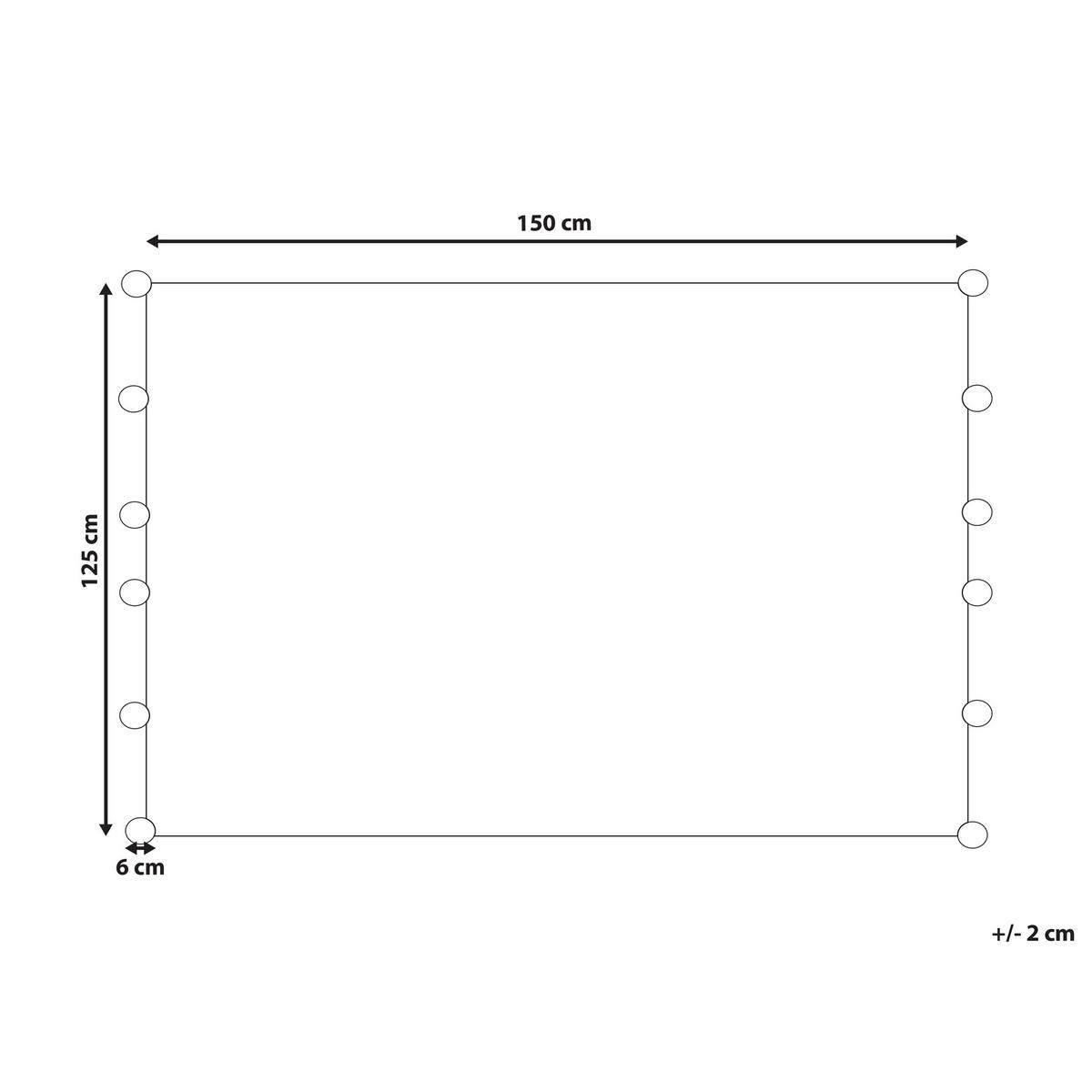 DECKE Cremeweiß Yasam 125/150 cm - Ecru, Naturmaterialien/Textil (125/150cm) - Beliani