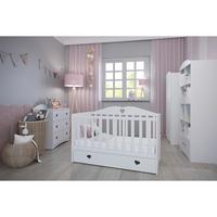 BABYZIMMER 3-teilig Weiß - Weiß, Holzwerkstoff (66/103/124cm) - Petits-meubles