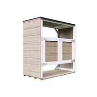 MÜLLTONNENBOX 2er 240L, M980A-TERRA BROWN, aus wetterfestem LP Smartside Holz - Braun, Holz (153/159/75cm) - Timbela