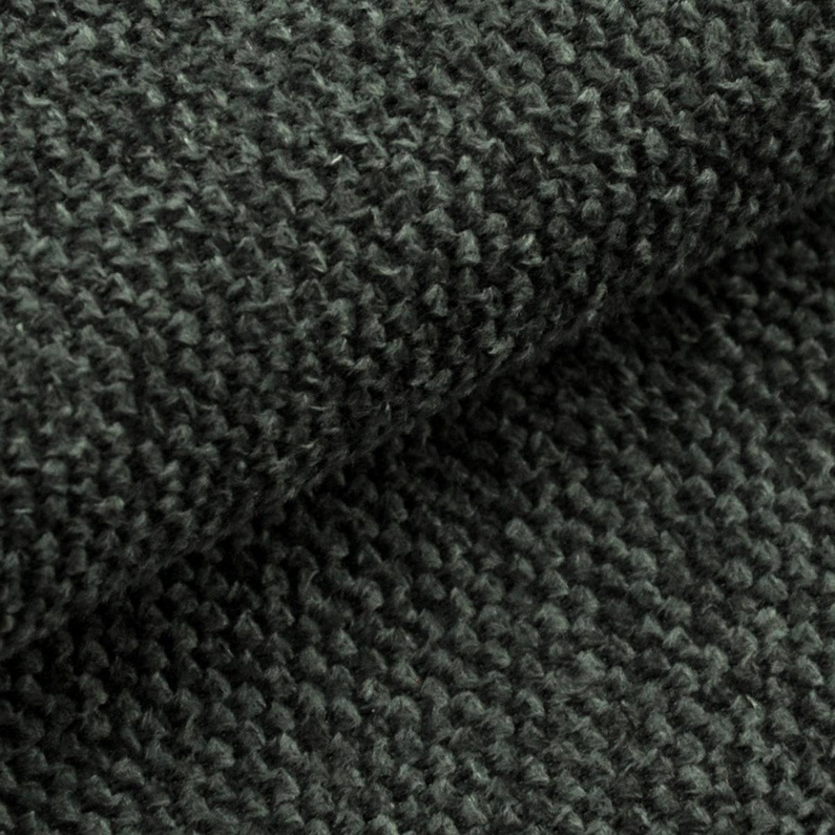 SOFA grau Strukturstoff 308 cm, Ecksofa 5-Sitzer, L-Sofa Ottomane rechts - Schwarz/Grau, Holz/Textil (308/186cm) - Inn.Furn