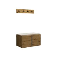 GARDEROBEN-SET Orion VI - Creme/Eiche Artisan, Holzwerkstoff/Kunststoff (84/42/46cm) - MIRJAN24