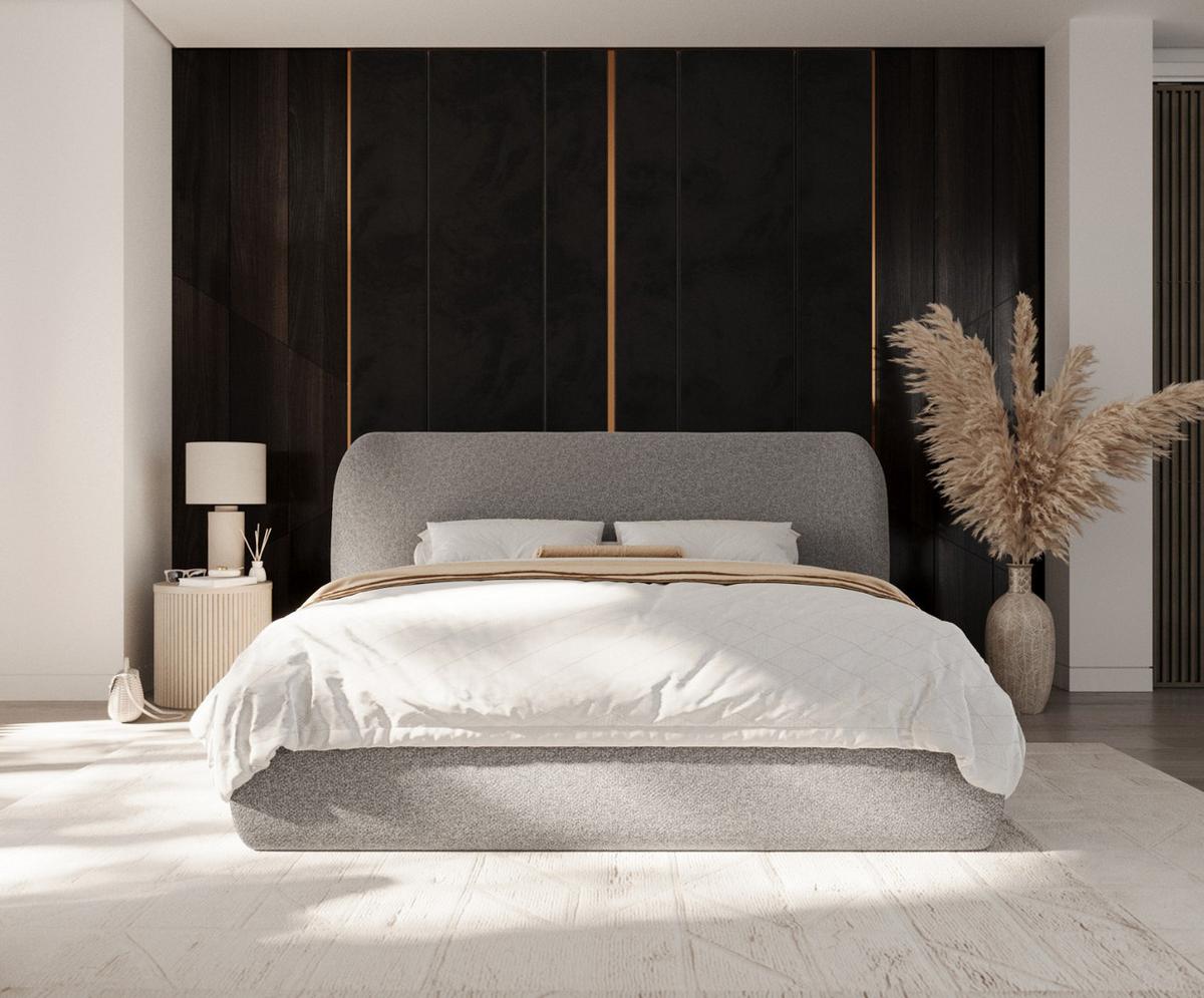 POLSTERBETT Bellano mit Stauraum 140/200 cm Beige im Bubble Stoff - Beige/Schwarz, Holz/Holzwerkstoff (140/200cm) - AltaBeds