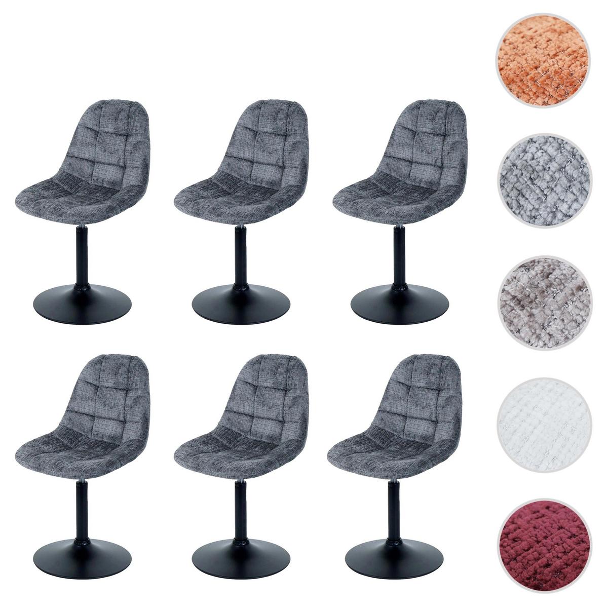 ESSZIMMERSTUHL Grau 6er-Set - Dunkelgrau/Grau, Textil (47/83/43cm) - MCW