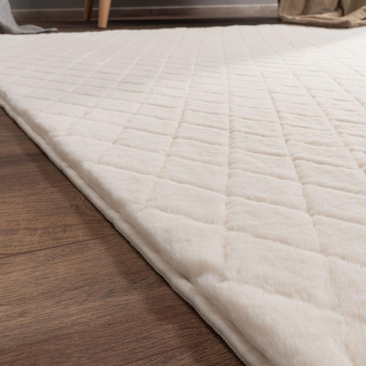 HOCHFLORTEPPICH, mit Struktur, Florhöhe 22 mm, Creme, 80 x 150 cm - Beige, Textil (150/80cm) - KADIMA DESIGN