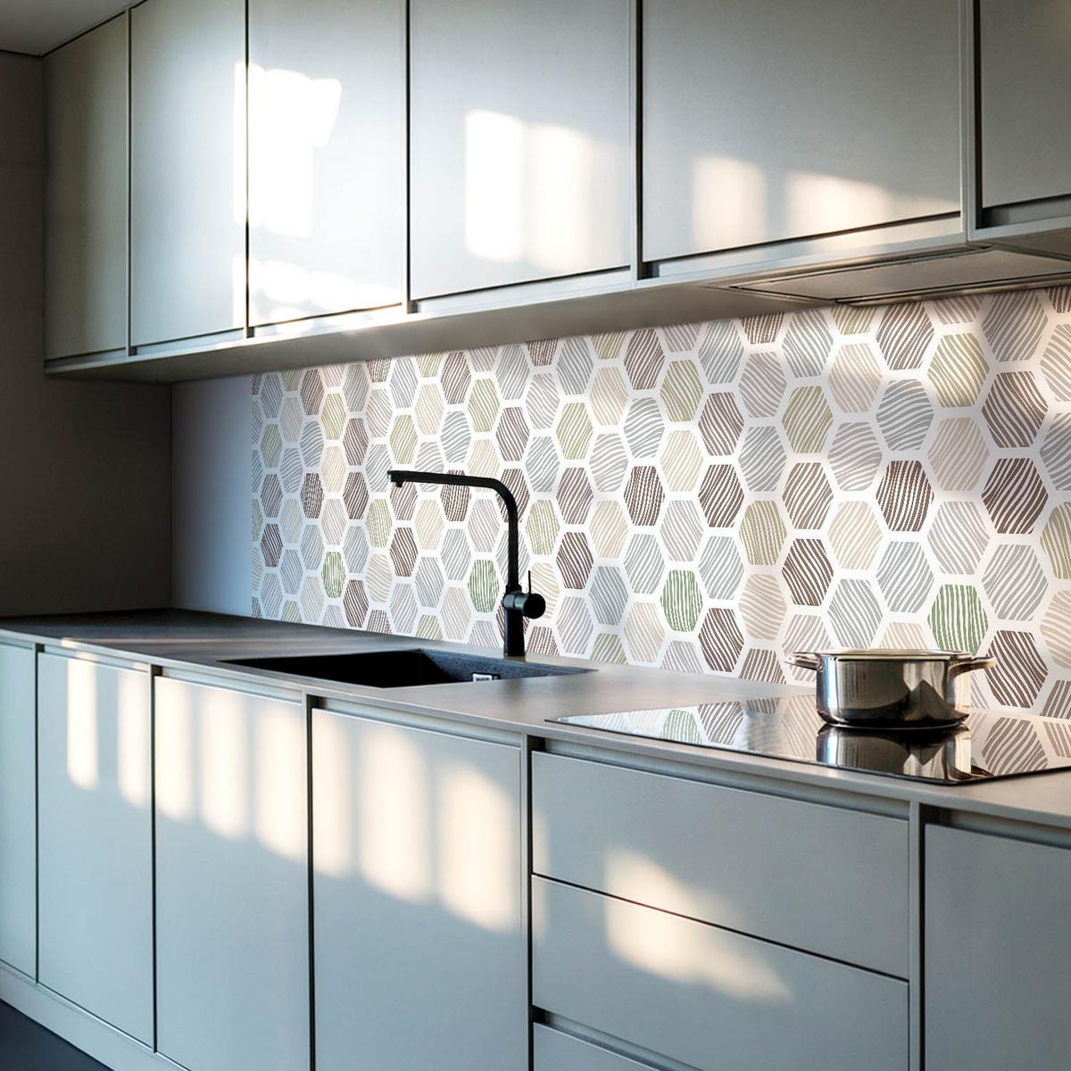 WANDPANEEL 100x50 cm selbstklebend Linaria - Multicolor, Kunststoff (50/1.6/100cm) - Wallfluent