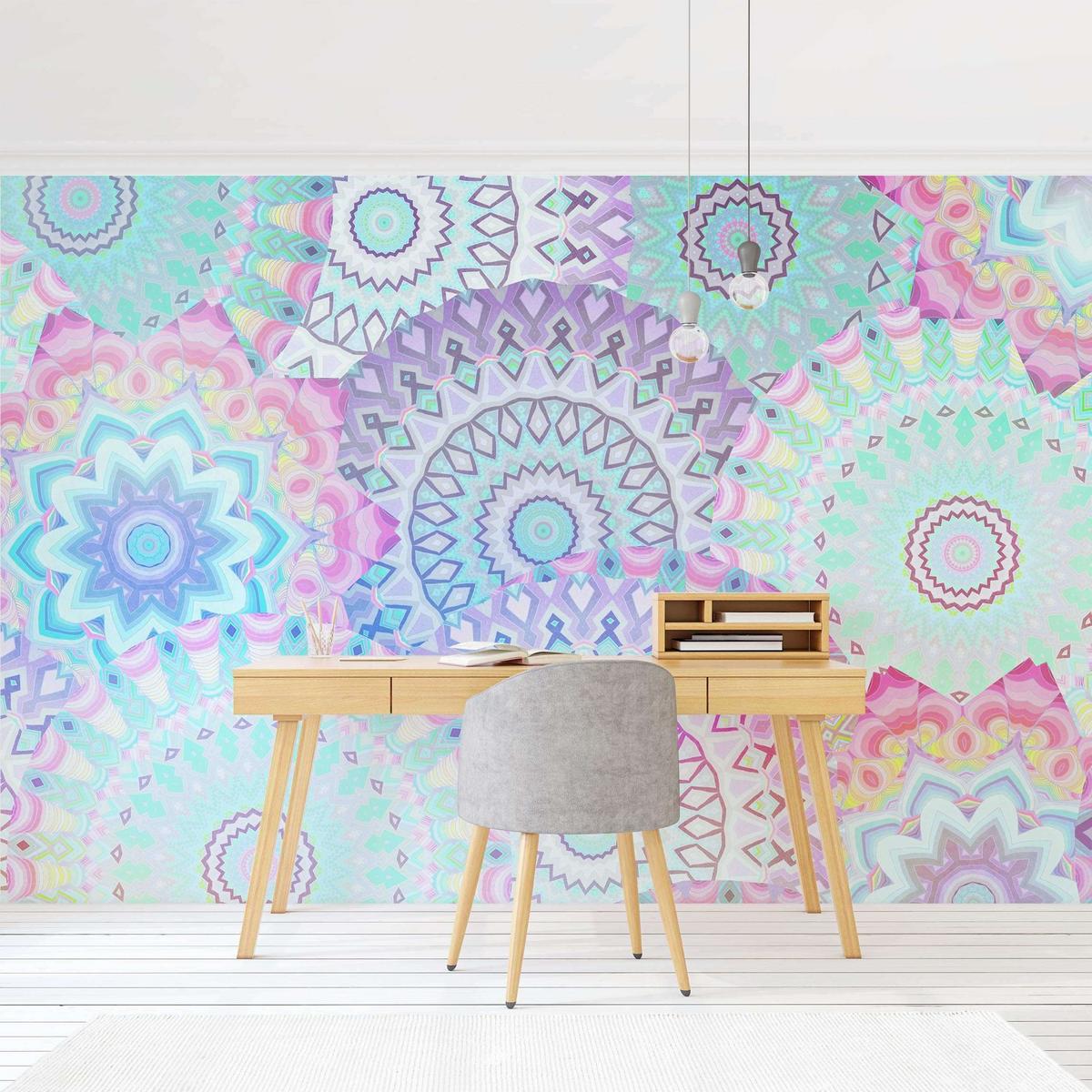 FOTOTAPETE Sommerträume Mandalas 288/190 cm - Multicolor, Papier (288/190cm) - Bilderwelten