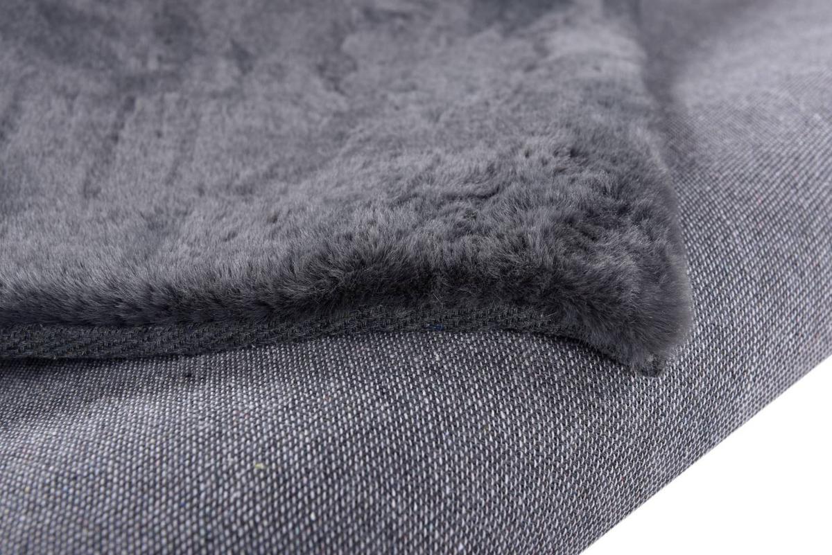 KUNSTFELLTEPPICH Chiara 40x60 cm - Anthrazit, Textil (40/60cm) - Gino Falcone