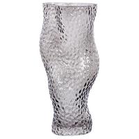BLUMENVASE Glas grau Dytiko - Grau, Glas (31cm) - Beliani