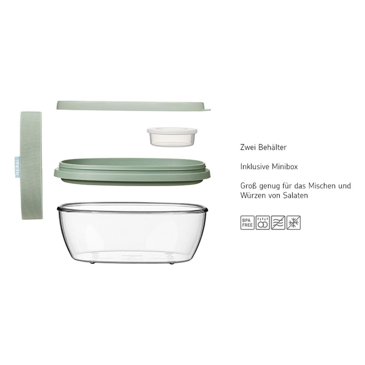 LUNCHBOX DUO Ellipse Nordic Pink 825 + 600 ml - Pink, Kunststoff (17.5/7.5/22.5cm) - Mepal