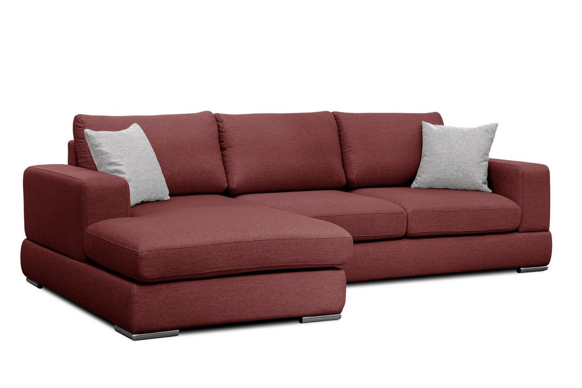 ECKSOFA OTTO 4-Sitzer, bordeaux - Bordeaux, Holzwerkstoff/Textil (159/279cm) - Wozimo