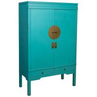 SCHRANK aus Holz 100x45x160 cm - Blau, Holz (100/160/45cm) - Wanderlust