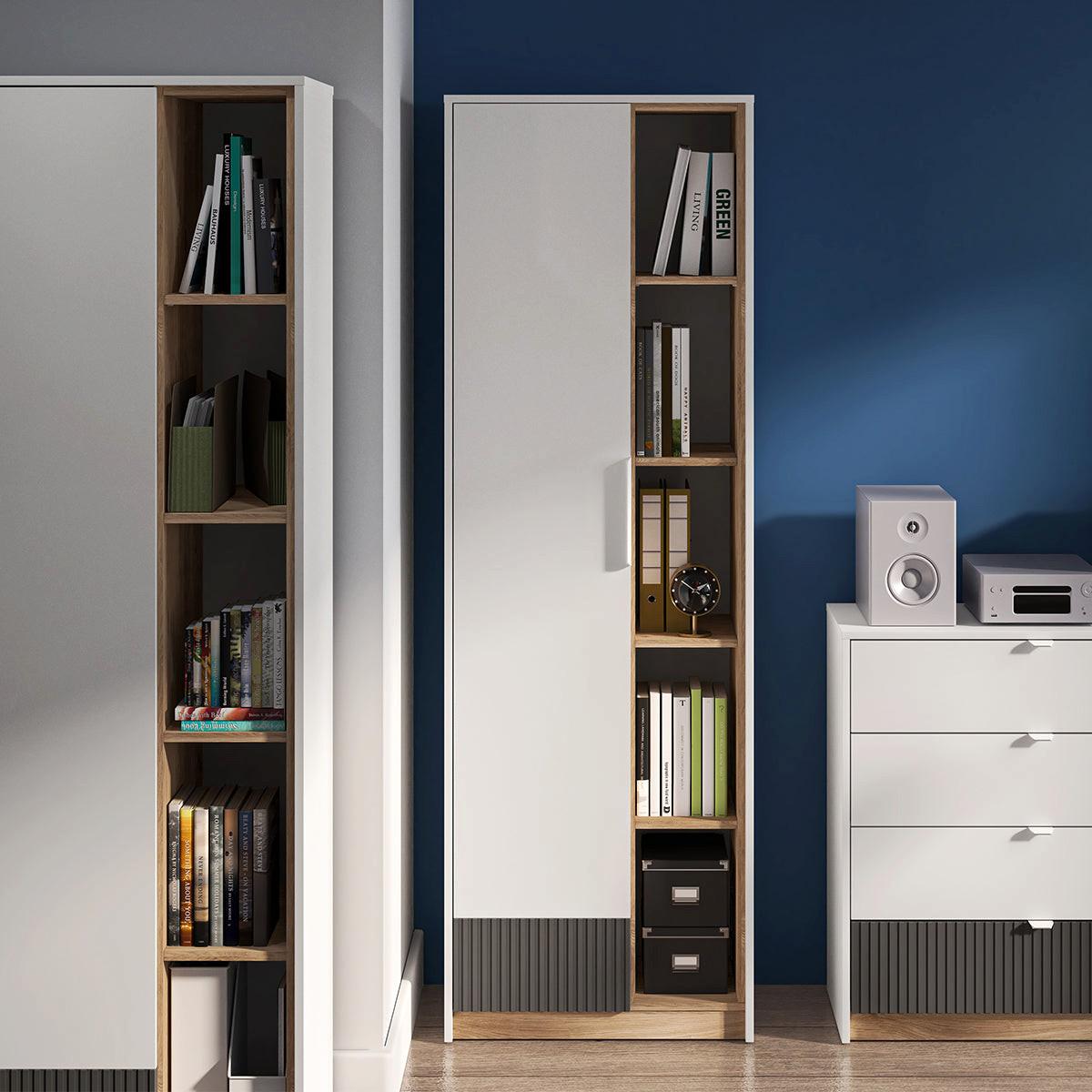SCHRANK 1 Tür Ronan Weiß - Weiß, Holzwerkstoff (64/196/40cm) - Petits-meubles