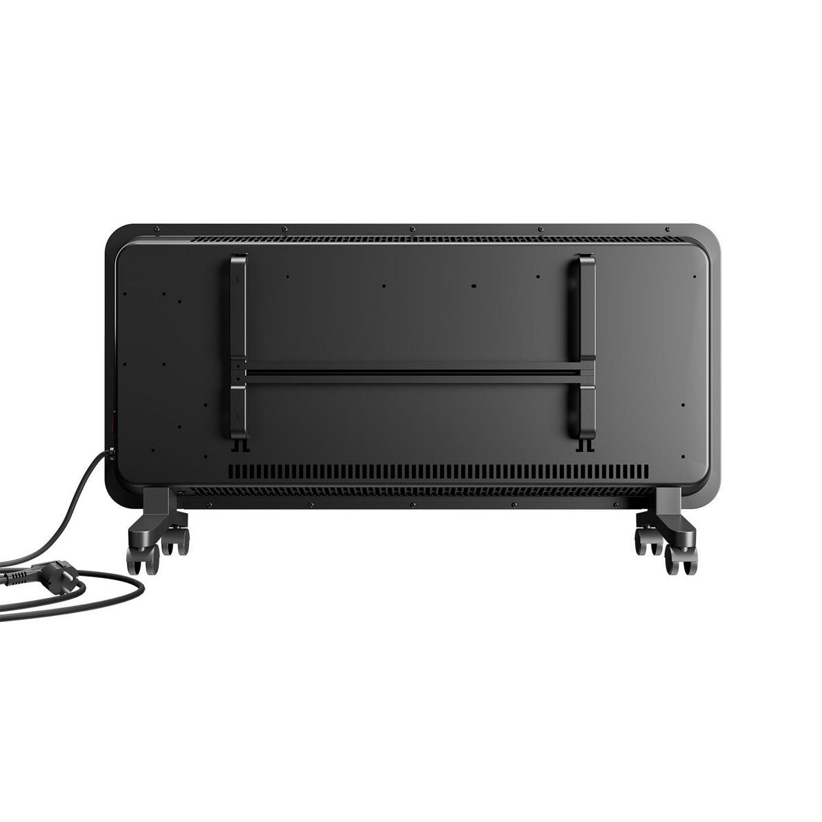 GLASHEIZUNG Schwarz 2000W - Schwarz, Glas (82/42/24cm) - Juskys