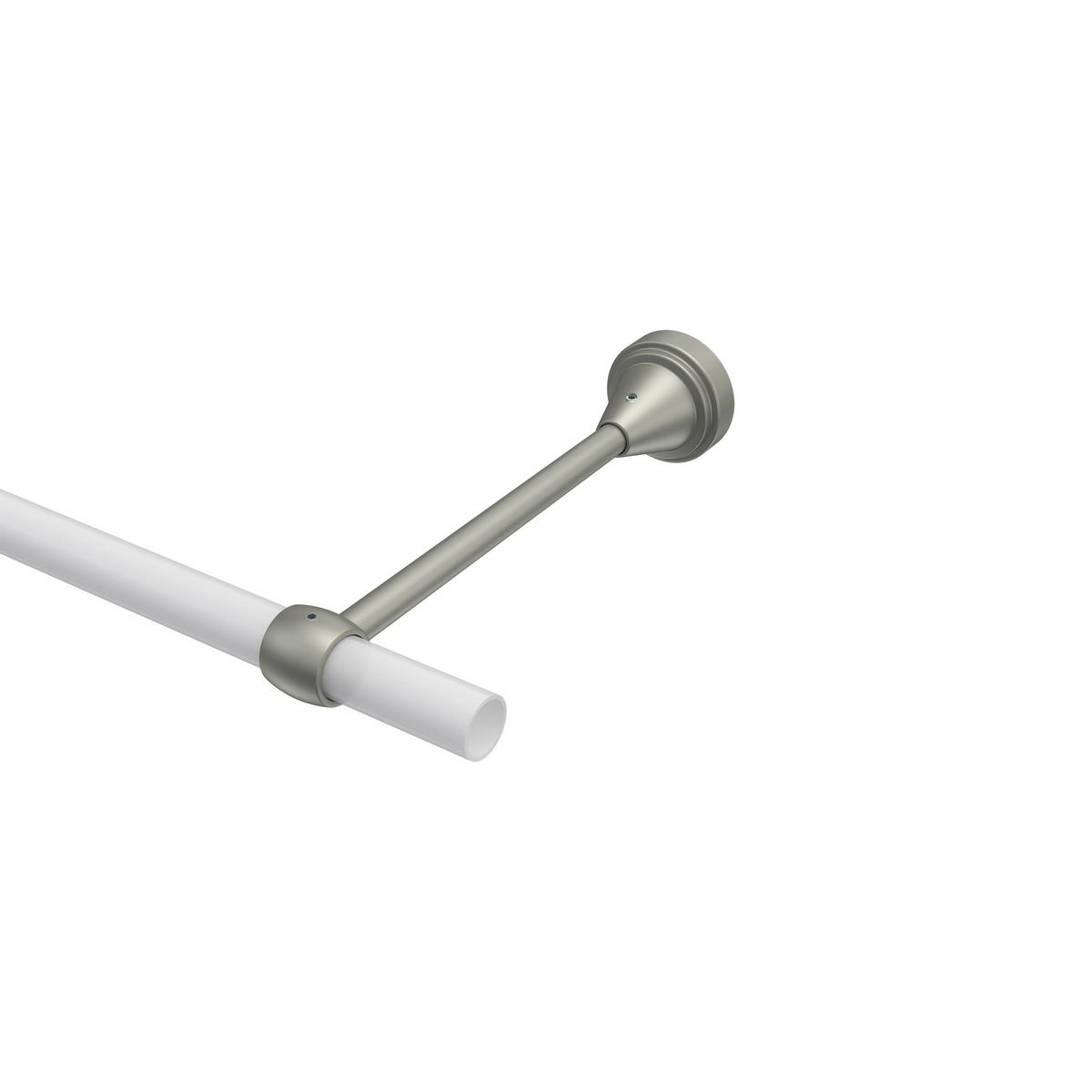 TRÄGER FÜR GARDINENSTANGEN 16 mm Ø, Primus 1-läufig, Chrom matt - Nickelfarben, Metall (19.2/4/4cm) - INTERDECO