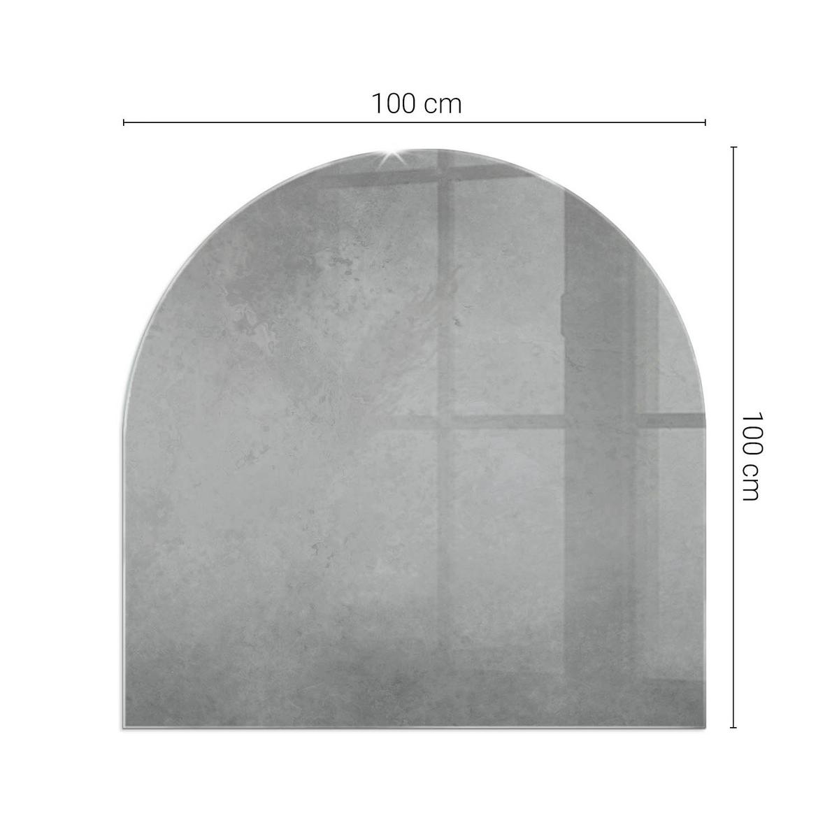 GLASPLATTE für Kamin 100x100 cm - Grau, Glas (100/100/0.4cm) - TULUP