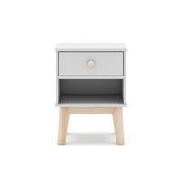 NACHTTISCH mit 1 Schublade und 1 offener Nische, L40 cm 35/40/53,1 cm - Weiß, Holzwerkstoff (35/53.1/40cm) - Calicosy