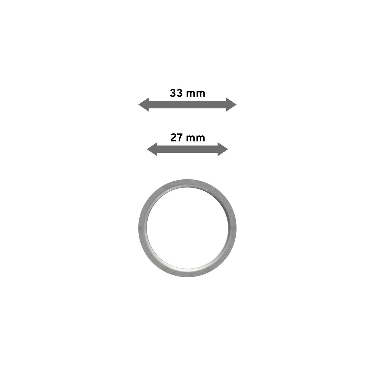 FLACHRINGE MIT FALTENHAKEN FÜR GARDINENSTANGEN 20 mm Ø, Edelstahl-Optik, Packung 10 Stück - Edelstahlfarben, Metall (20cm) - INTERDECO