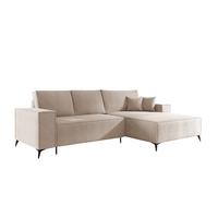 ECKSOFA Fiore - Creme, Holzwerkstoff/Textil (294/185cm) - Fun Möbel