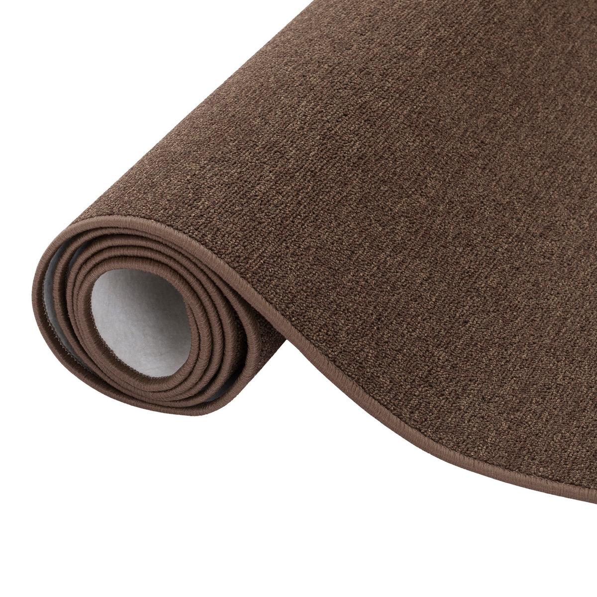 FEINSCHLINGEN VELOUR LÄUFER TEPPICH STRONG - Dunkelbraun, Textil (80/200cm) - Snapstyle