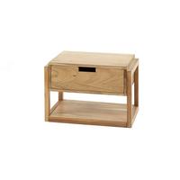 NACHTTISCH HOLYA Holz Akazie - Zwetschgeholzfarben, Holz (39/27/25cm) - KAWOLA