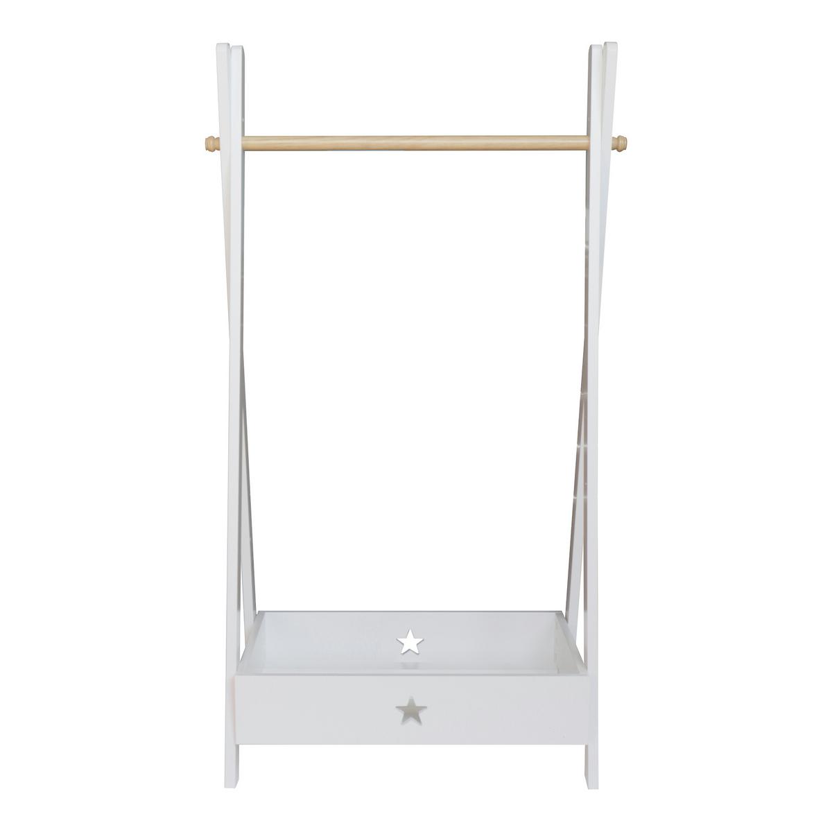 KINDERGARDEROBE Laxe - Weiß, Holzwerkstoff (73/126/43cm) - [en.casa]