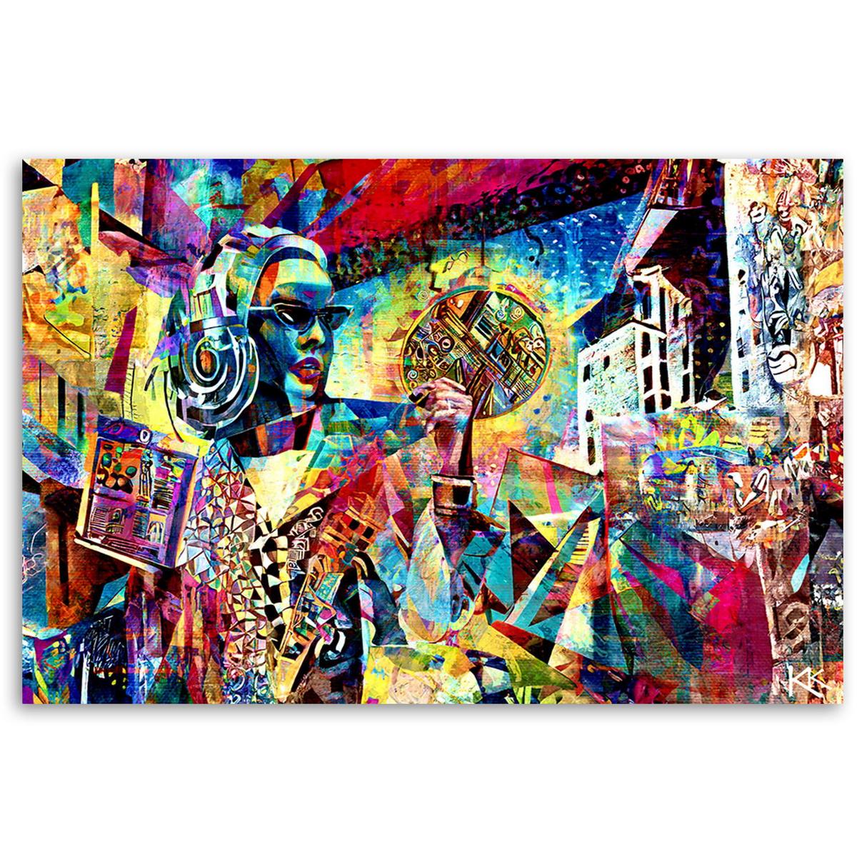 KUNSTDRUCK Lila 120/80 cm - Lila, Textil (120/80cm) - KUNSTLOFT