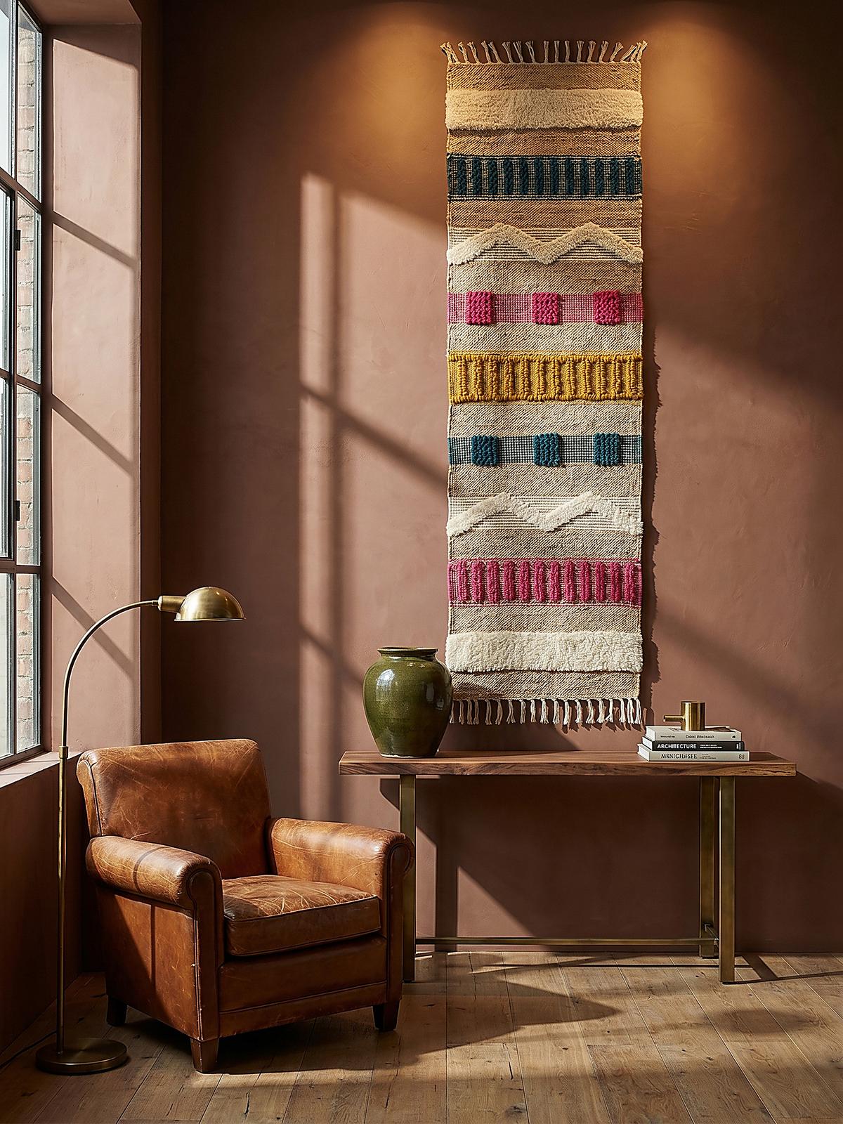 TEPPICH aus Jute handgewebt WHARFE in Bunt, geometrisch, 60 x 230 cm - Multicolor, Textil (230/60cm) - KADIMA DESIGN