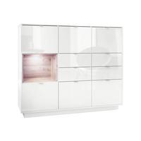 HIGHBOARD Metro Einsatz in Eiche Nordic - Silbereichenfarben, Holzwerkstoff (153/123/37cm) - Vladon