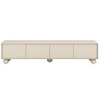 LOWBOARD Adel mit 4 Türen und runden Füßen, 204 cm, Griffloss, Kaschmir - Kaschmir, Holzwerkstoff (204/46/38cm) - Beautysofa