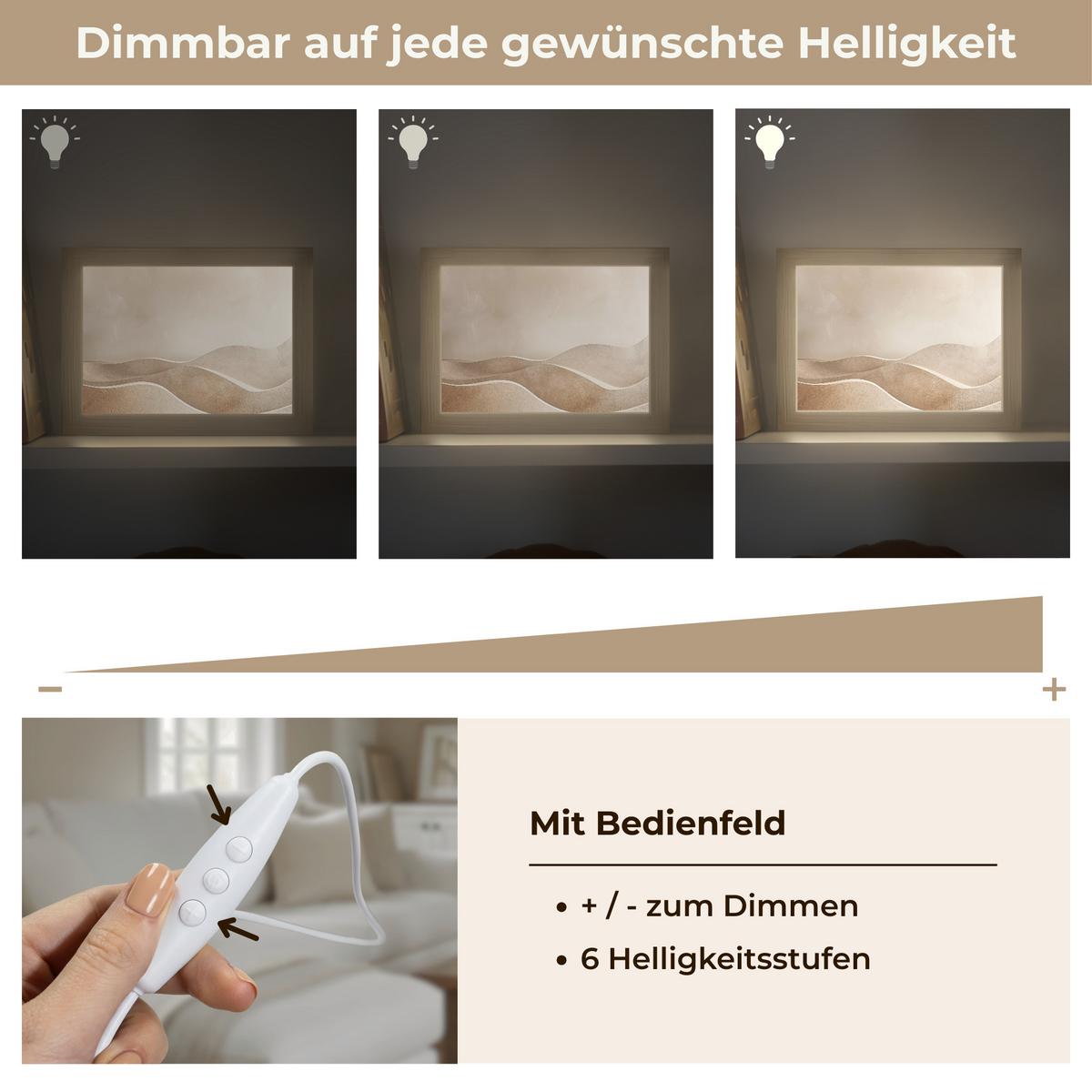 TISCHLEUCHTE Beige - Natur - Abstrakt - Modern 20x15 cm - Champagner, Holzwerkstoff (8/20/15cm) - OnlyWow