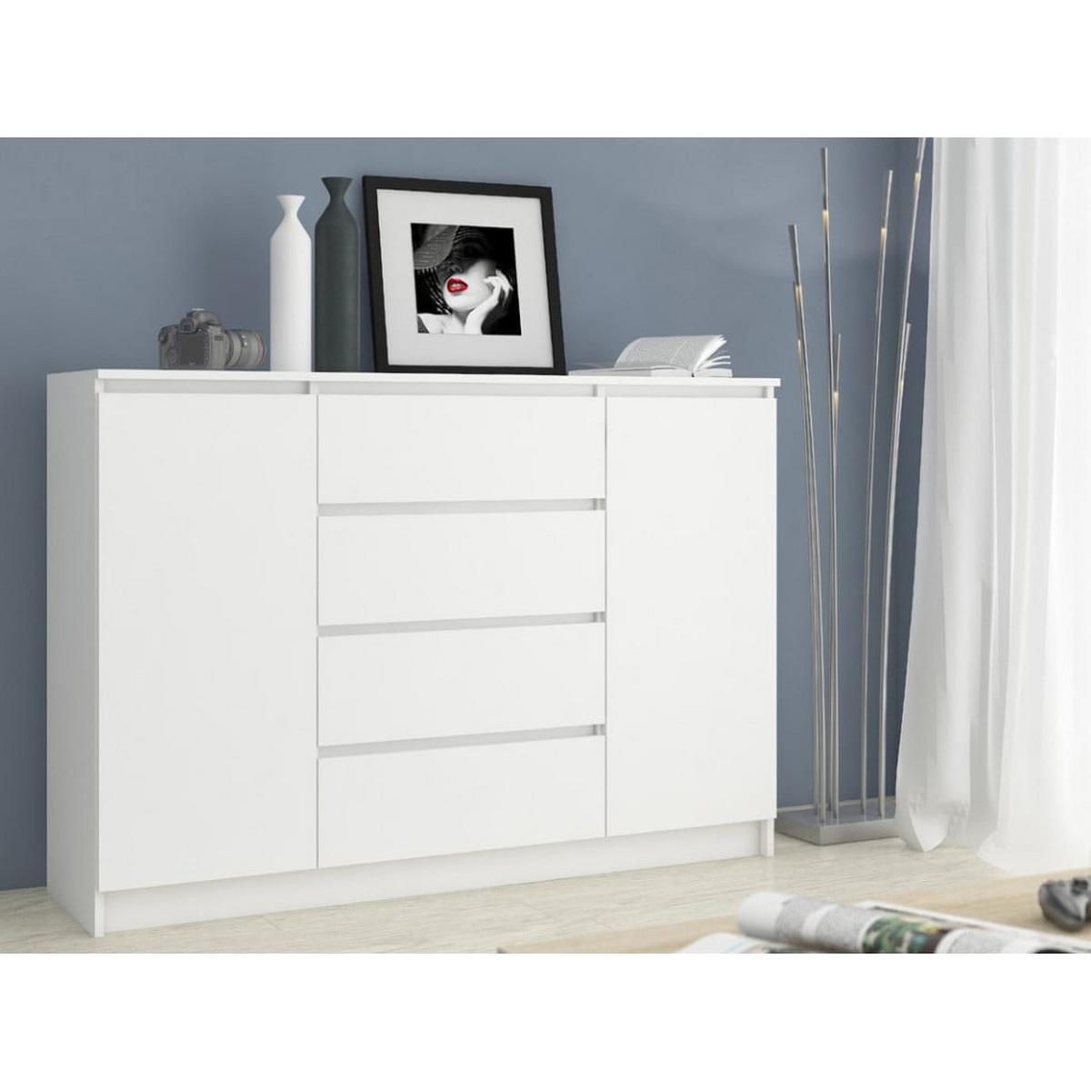 KOMMODE Weiß 99/138/40 - Weiß, Holzwerkstoff (138/99/40cm) - RAUMHIRSCH FURNITURE