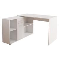 ECKSCHREIBTISCH Armando - Silberfarben/Weiß, Holzwerkstoff/Kunststoff (122/120/75cm) - MIRJAN24