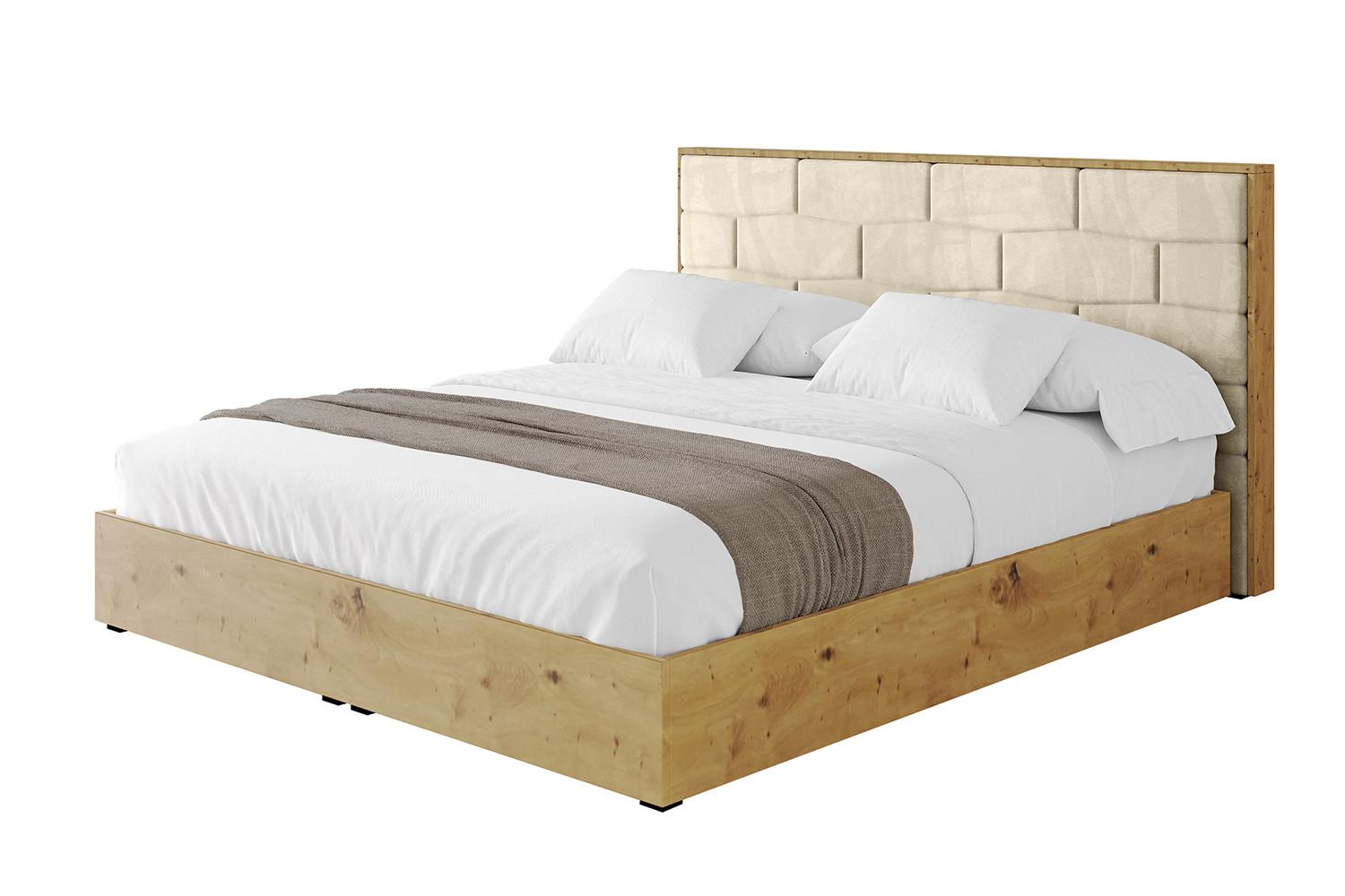 POLSTERBETT mit Bettkasten und Lattenrost, Boxbett ohne Matratze - ENZO8 180x200 Beige - Ecru, Holzwerkstoff/Textil (180/200cm) - ALTDECOR