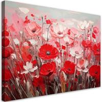 LEINWANDBILD Blumen 60x40cm - Rosa, Textil (60/40cm) - Feeby