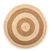 NATURFASERTEPPICH braun handgewebt D120x1 cm - Multicolor, Naturmaterialien (120/120cm) - Wanderlust