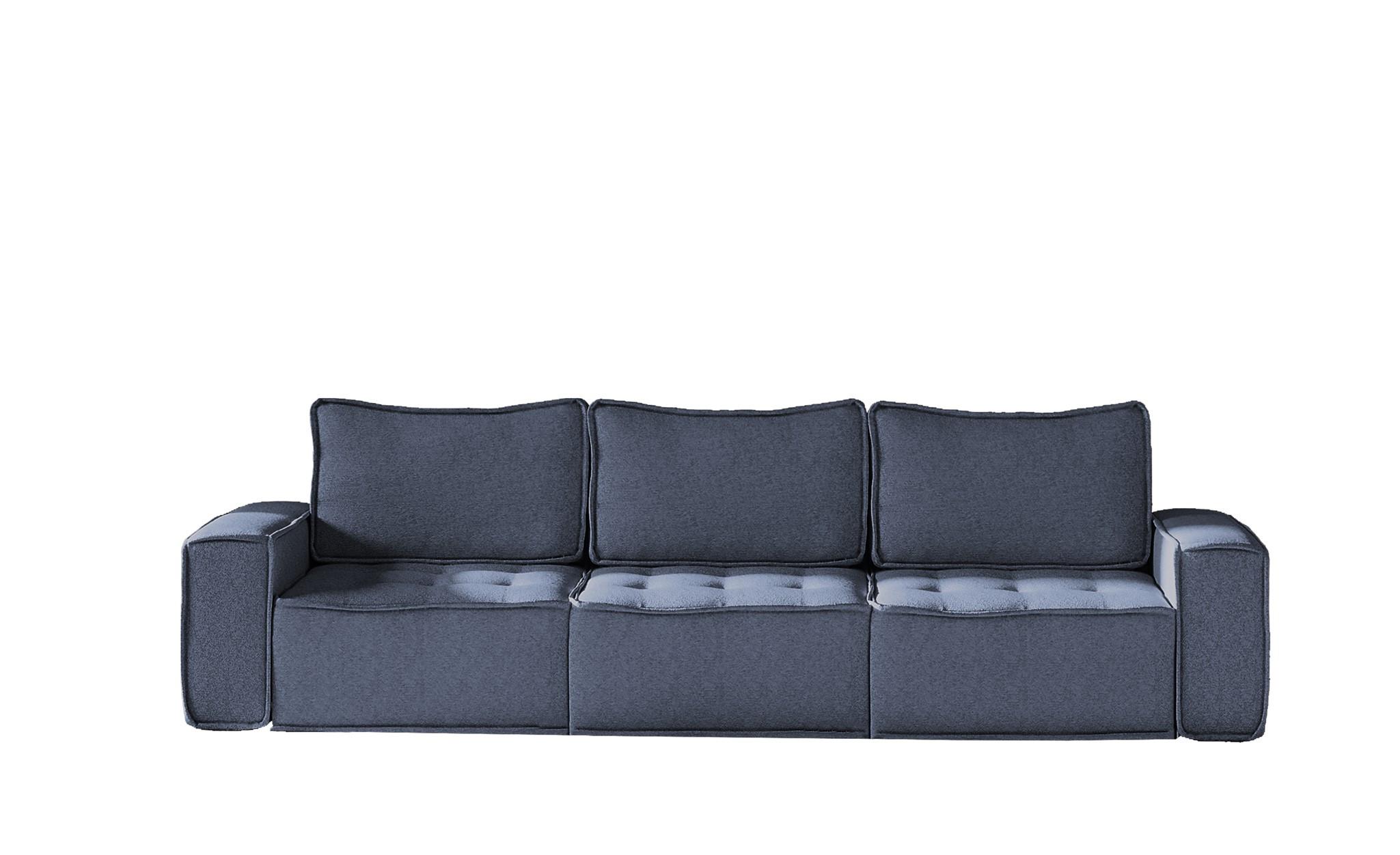 SOFA Sande In Raven - Blau, Holzwerkstoff/Textil (292/85/90cm) - Fun Möbel