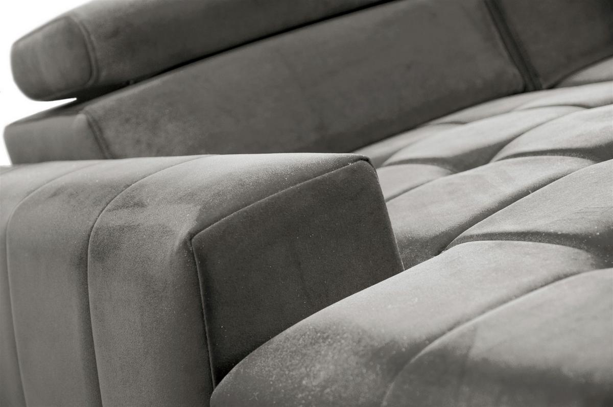 ECKSOFA Agnesa Xs In Salvador - Grau, Holzwerkstoff/Textil (260/200cm) - Fun Möbel