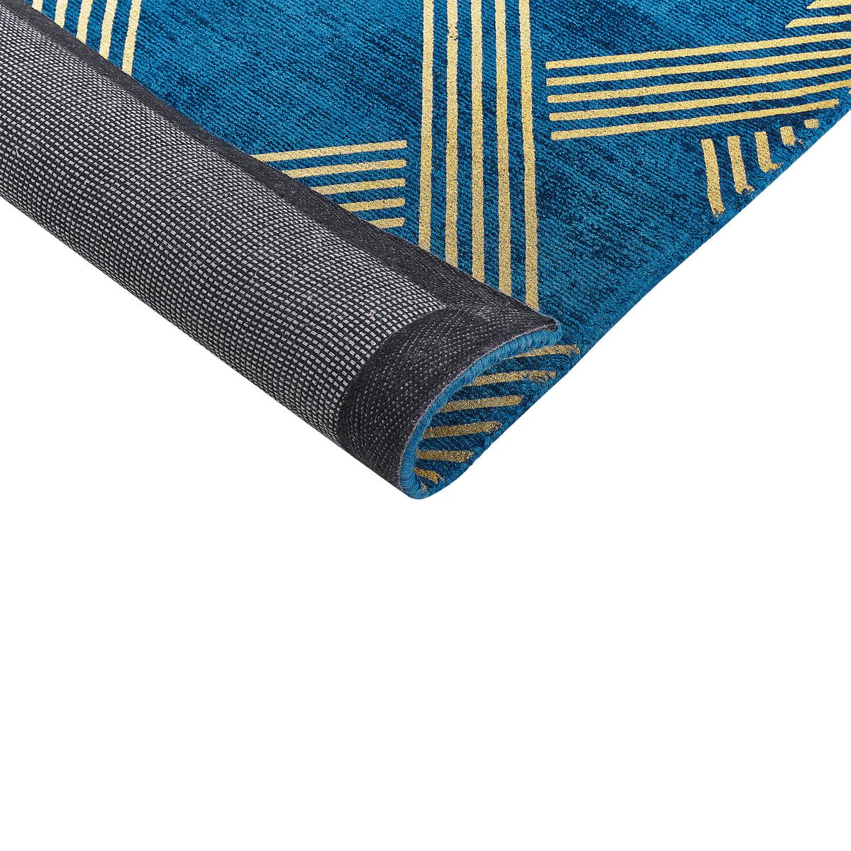 KURZFLOR-TEPPICH Vekse 230/160 cm - Blau, Naturmaterialien (160/230cm) - Beliani